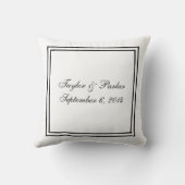 I結婚した私の親友のパーソナライズな結婚式の日付 クッション (裏面)
