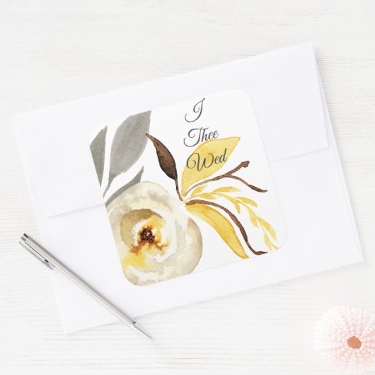 I結婚フローラ結婚式用シール スクエアシール (封筒)