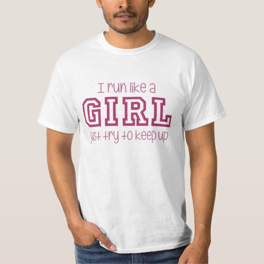 I維持するために女の子のちょうど試みのように走られて Tシャツ (正面)