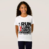 I肺癌の認識度のために走られて Tシャツ (正面フル)