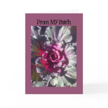 I芸術およびデザインのキャベツ花の秋カード