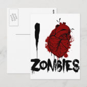 I血のハートのゾンビ ポストカード (正面/裏面)