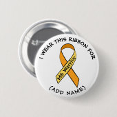 I衣服このMSリボンforボタパーソナライズされたン 缶バッジ (正面&裏面)