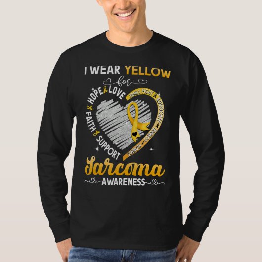 I衣服イエロー肉腫認識度 Tシャツ (正面)