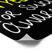 I衣服イエロー自殺認識度リボン ポスター (角)