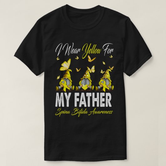 I衣服イエローfor MY FATHER Spina Bifida認識度 Tシャツ (デザイン正面)