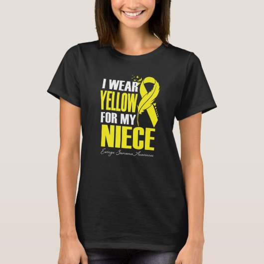 I衣服イエローfor My Niece Ewings Sarcoma Awrenes Tシャツ (正面)