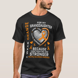 I衣服オレンジは孫娘の多発性硬化症 Tシャツ