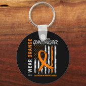 I衣服オレンジグランドドーター白血病認識度Ame キーホルダー (正面)