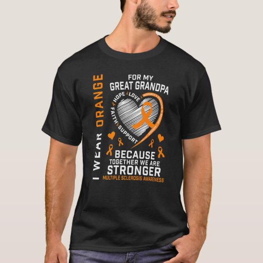 I衣服オレンジグランパ素晴らし多発性硬化症 Tシャツ (正面)