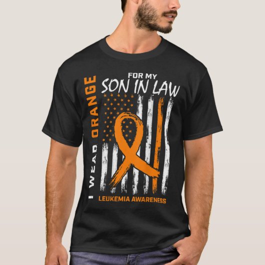 I衣服オレンジソン法白血病認識度アメリ Tシャツ (正面)