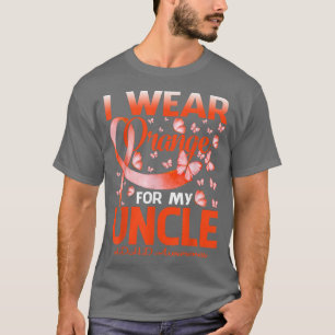 I衣服オレンジフォーマイ叔父ADHD認識度バターfl Tシャツ