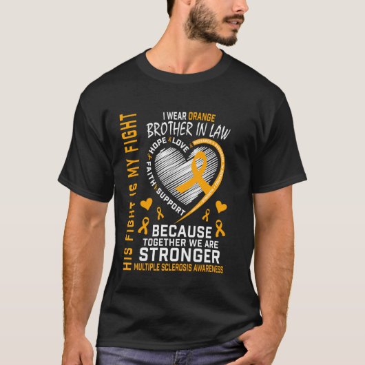 I衣服オレンジブラザーIn Law多発性硬化症Aw Tシャツ (正面)