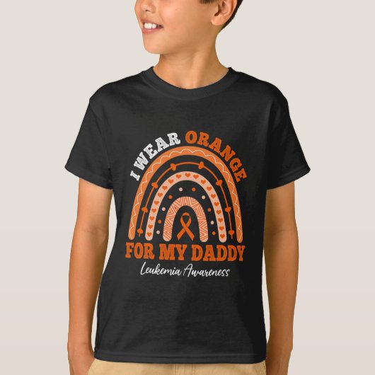I衣服オレンジリボンfor Daddy Leukemia認識度 Tシャツ (正面)