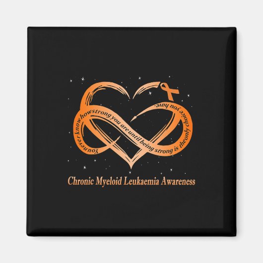 I衣服オレンジ慢性骨髄性白血病戦士 マグネット (正面)