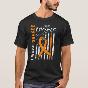 I衣服オレンジ自分のための多発性硬化症アワーン Tシャツ