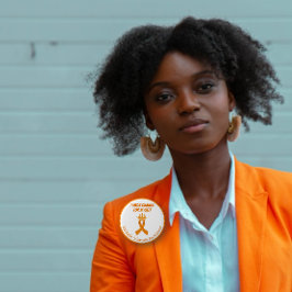 I衣服オレンジ自分のための多発性硬化症 缶バッジ