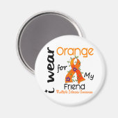 I衣服オレンジ43友人MS多発性硬化症 マグネット (正面/裏面)