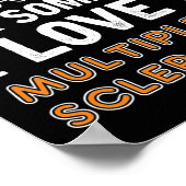 I衣服オレンジ – 多発性硬化症認識度 ポスター (角)