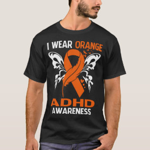 I衣服オレンジADHD認識度 Tシャツ