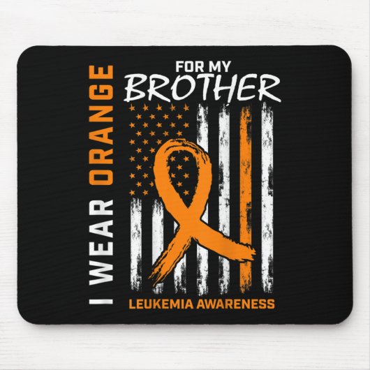 I衣服オレンジfor Brother Leukemia認識度 マウスパッド (正面)