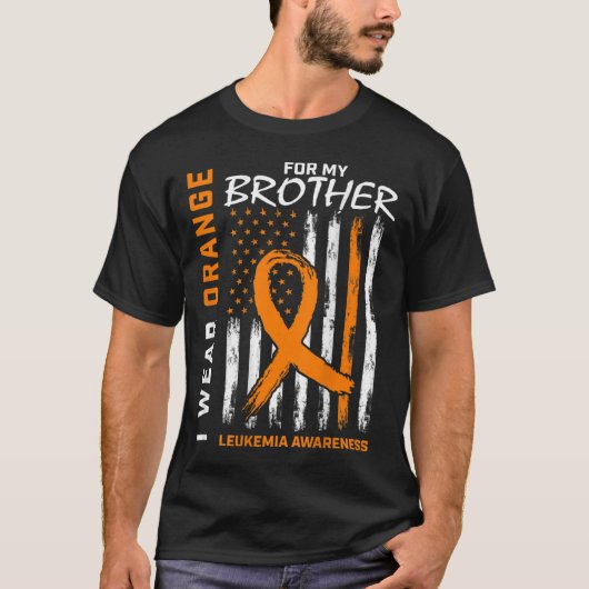 I衣服オレンジfor Brother Leukemia認識度 Tシャツ (正面)