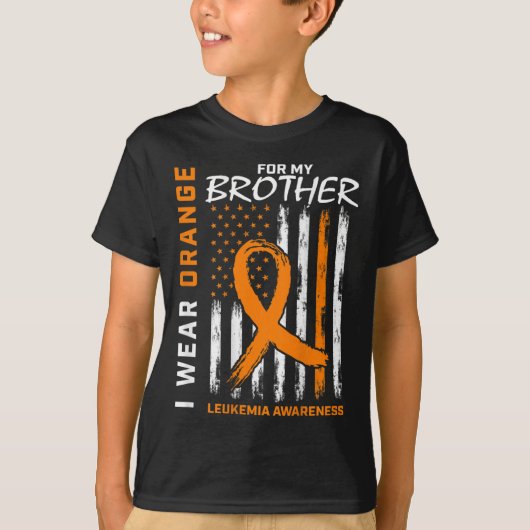 I衣服オレンジfor Brother Leukemia認識度 Tシャツ (正面)