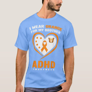 I衣服オレンジfor My Brother ADHD認識度 Tシャツ