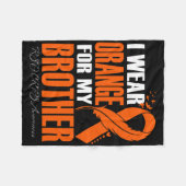 I衣服オレンジfor My Brother Rsd Crps認識度Fe フリースブランケット (正面(横))