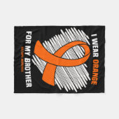 I衣服オレンジfor My Brother Rsdcrps認識度 フリースブランケット (正面(横))