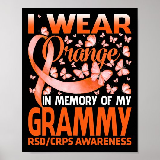 I衣服オレンジMy Grammy RSD CRPS認識度 ポスター (正面)