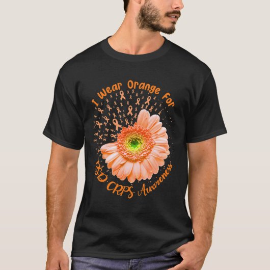 I衣服オレンジRsd Crps認識度生存者Figh Tシャツ (正面)