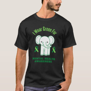 I衣服グリーンフォーメンタルヘルス認識度 Tシャツ