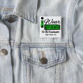 I衣服グリーンリボン(レトロ) – 孫娘 缶バッジ (インサイチュ)