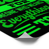 I衣服グリーンワールドがん日ギフトグリーンリボンCh ポスター (角)