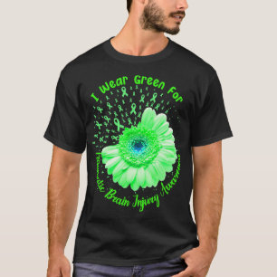 I衣服グリーン外傷性脳損傷認識度 Tシャツ