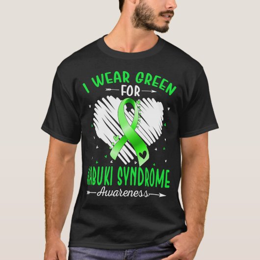 I衣服グリーン歌舞伎症候群認識度 Tシャツ (正面)