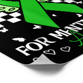 I衣服グリーン精神衛生認識度蝶 ポスター (角)