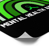 I衣服グリーン精神衛生認識度2 ポスター (角)