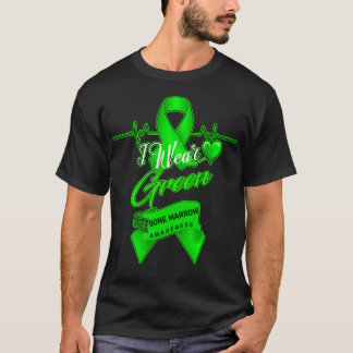 I衣服グリーン骨髄認識度 Tシャツ