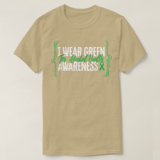 I衣服グリーン(メンタルヘルス認識度サポートW) Tシャツ (デザイン正面)