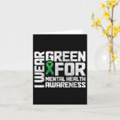 I衣服グリーン(メンタルヘルス認識度月) カード (黄色い花)