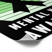 I衣服グリーンforメンタルヘルス認識度月リブ ポスター (角)