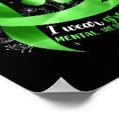 I衣服グリーンfor Mental Health認識度月Gre ポスター (角)