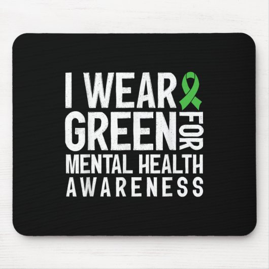 I衣服グリーンfor Mental Health認識度2025 Gree マウスパッド (正面)