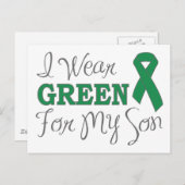 I衣服グリーンfor My Son (グリーン認識度リボン) ポストカード (正面/裏面)