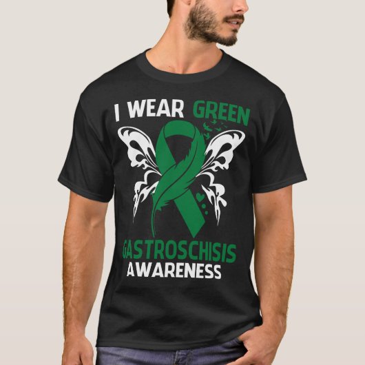 I衣服グリーンGASTROSCHISIS認識度 Tシャツ (正面)