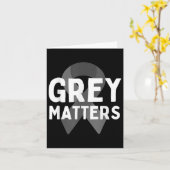 I衣服グレイ脳腫瘍認識度グレイSリボ カード (黄色い花)