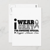 I衣服グレーリボン ポストカード (正面/裏面)