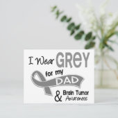 I衣服グレー42パパ脳腫瘍 ポストカード (スタンド正面)